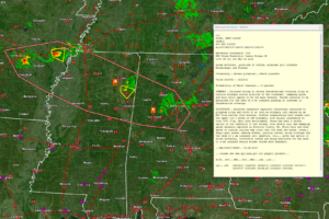 Storms Now Developing in Corridor from Eastern Arkansas to Central Alabama