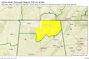 Tornado Watch Updated; A Few Counties Cancelled