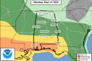 Occasional Rain/Storms Through Tomorrow Night