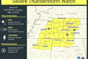 Severe Thunderstorm Watch for Northwest Alabama