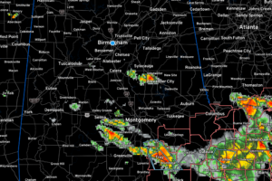 Storms over Southeastern Alabama