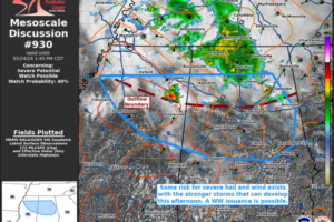 Strong Storms Etowah and St. Clair…SPC Says 40% Chance of a Watch for North and Central Alabama
