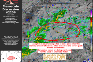 SPC Monitoring The Risk of Severe Weather; Issues Mesoscale Discussion For a Possible Watch Issuance SPC Monitoring The Risk of Severe Weather; Issues Mesoscale Discussion For a Possible Watch Issuance