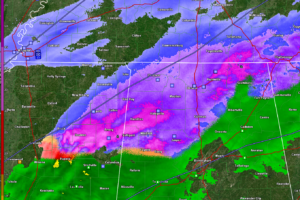 Snow Falling Across Northwest and North Alabama