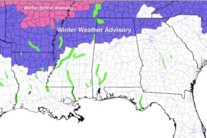 Some Wintry Precipitation For North Alabama Late Tonight