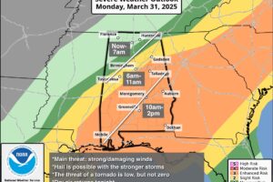 Strong/Severe Storms To Sweep Through Alabama This Morning