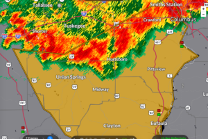 Severe Thunderstorm Warning for Parts of Southeastern and East Central Alabama Until Midnight