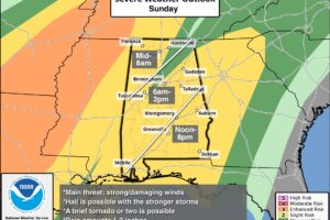 Rain/Storms Return To Alabama Sunday; Colder Next Week