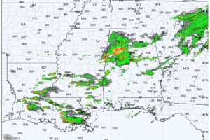 Scattered Showers/Storms Through Tomorrow; Drier Thursday/Friday