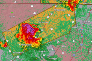 Severe Thunderstorm Warning Issued for Northeastern Jackson County
