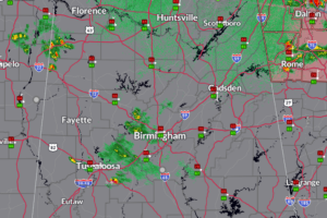 Severe Threat Over,  Few Cells Over Tuscaloosa County