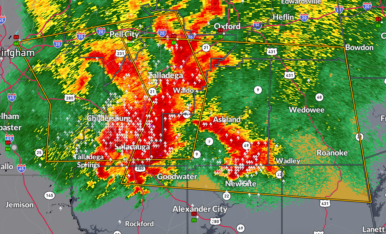 Severe Thunderstorm Warning for Parts of East Central Alabama Until 8:15 AM