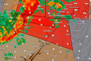 Tornado Warning Issued for Northern Jackson and DeKalb Counties in Alabama, and Southeastern Franklin County, TN
