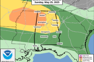 Day One Outlook Upgraded to Enhanced for Parts of Alabama