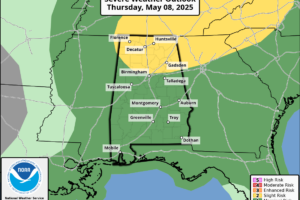 Scattered storms later; The showers will remain possible tomorrow to Sunday