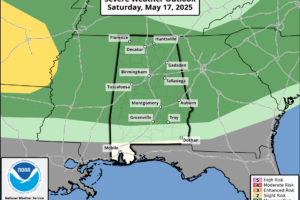 Still Dry Today; Strong Storms For North Alabama Late Tonight/Early Tomorrow