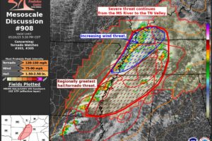 Severe Storms Continue Across the Region: Tornado, Large Hail, and Damaging Wind Threats Increasing Severe Storms Continue Across the Region: Tornado, Large Hail, and Damaging Wind Threats Increasing