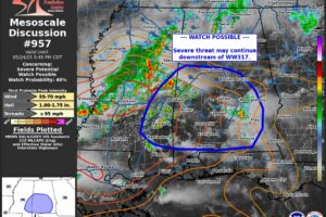 Mesoscale Discussion: Severe Storms Possible in Eastern Mississippi and Southern Alabama