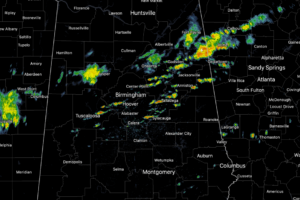 Midday Nowcast: Some Showers and Storms Ahead of Front Dropping South