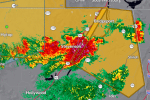 Dangerous Storm Over Bridgeport With Ping Pong Ball Size Hail
