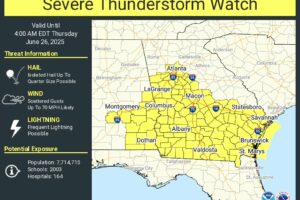 Severe Thunderstorm Watch Until 3 am