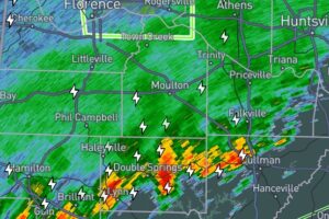 Band Of Thunderstorms Moving Through Alabama